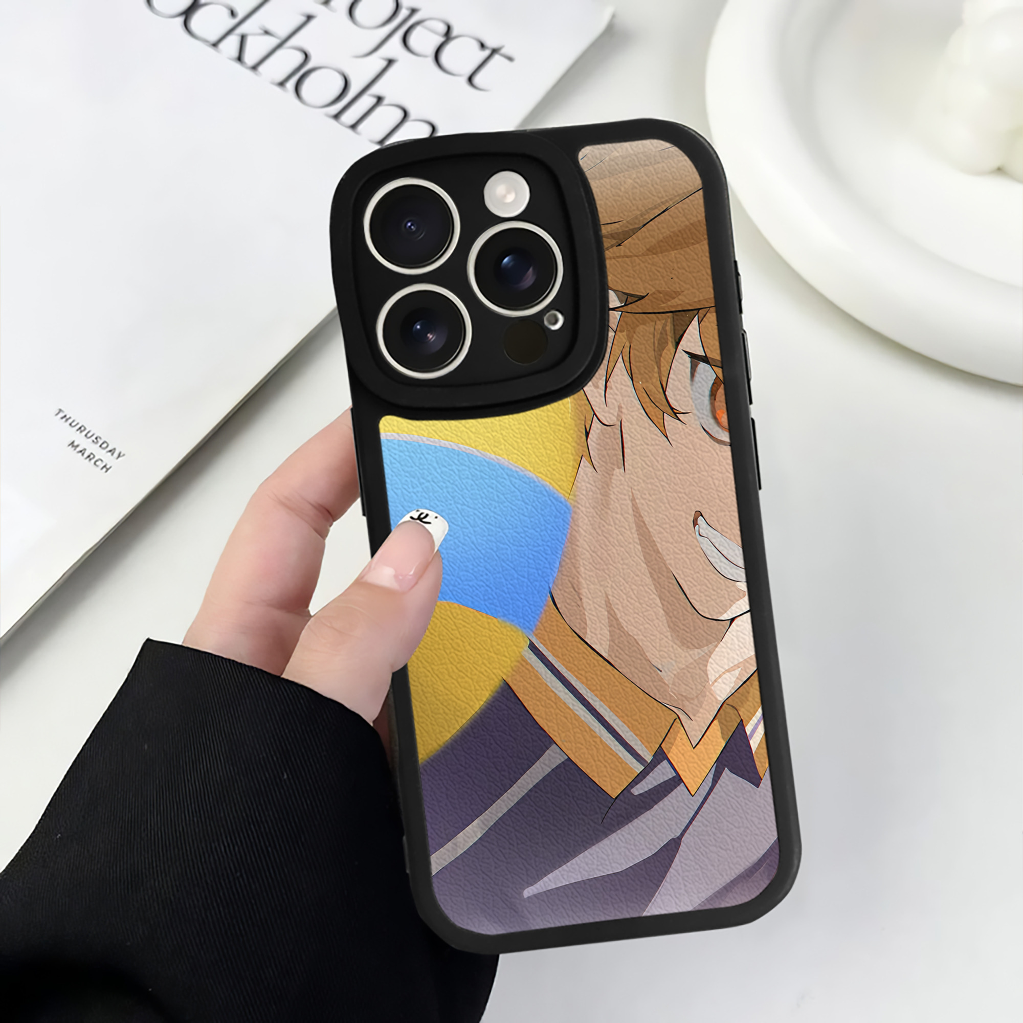 （画像用） ハイキュー!! Haikyu!! 【iPhone 16シリーズ対応】シリコンスマホケース（レザー調） 材質：シリコン